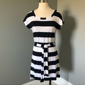 Banana Republic Striped Belted Dress